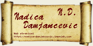 Nadica Damjančević vizit kartica